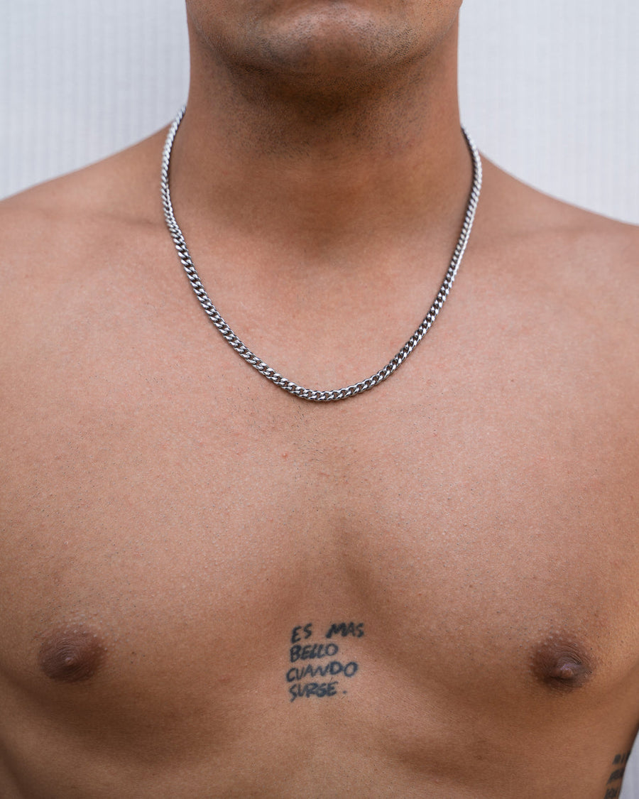 CUBAN SILVER CHAIN - 5MM