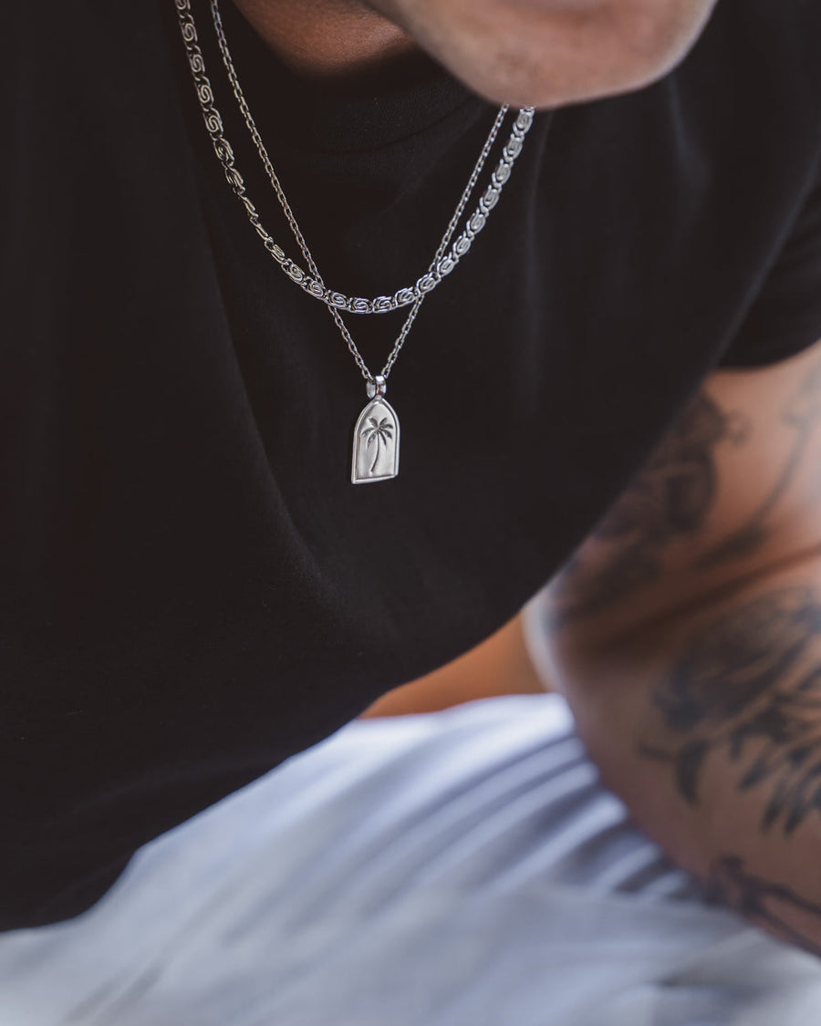 PALM SILVER NECKLACE