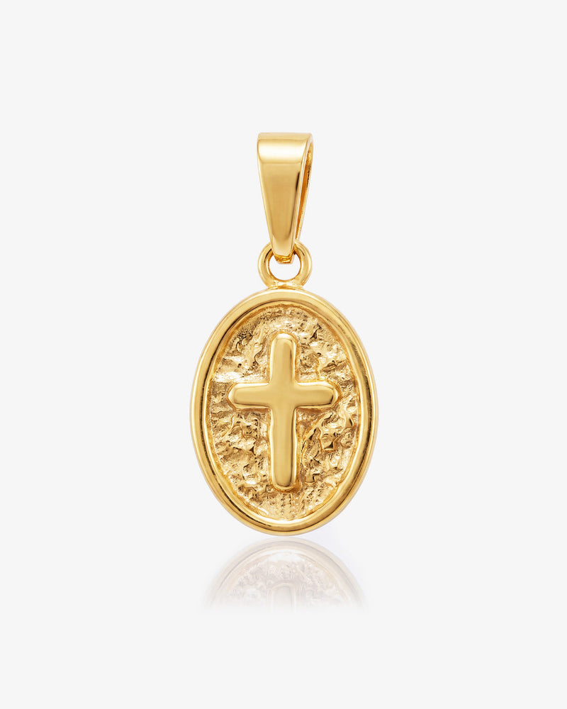 MINI OVAL CROSS CHARM