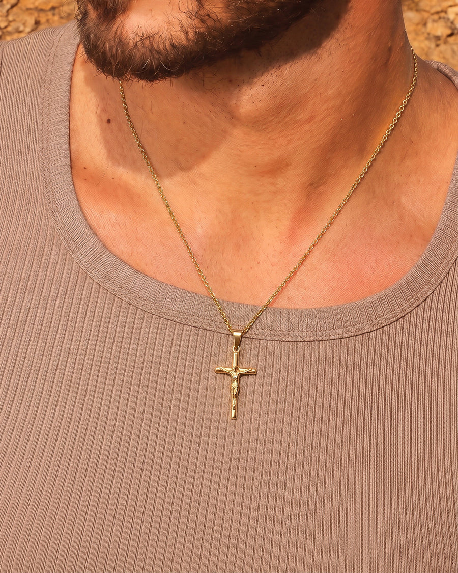 CRUCIFIX GOLD NECKLACE