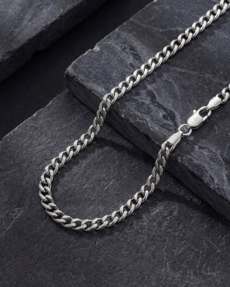CUBAN SILVER CHAIN - 5MM