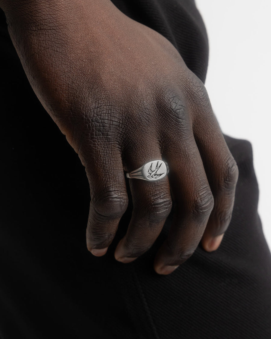 SWALLOW SILVER RING