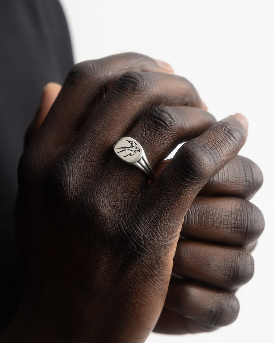 SWALLOW SILVER RING
