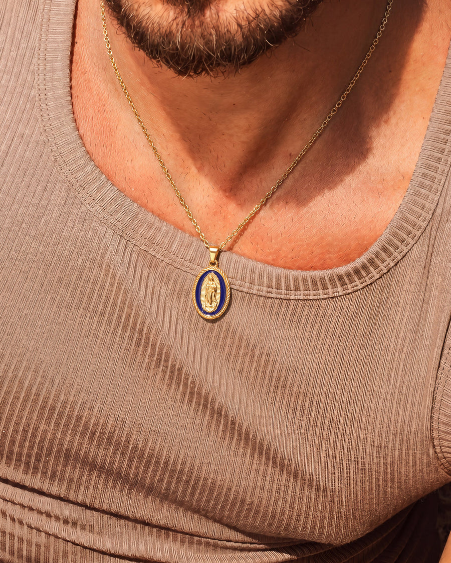 VIRGIN MARY GOLD NECKLACE