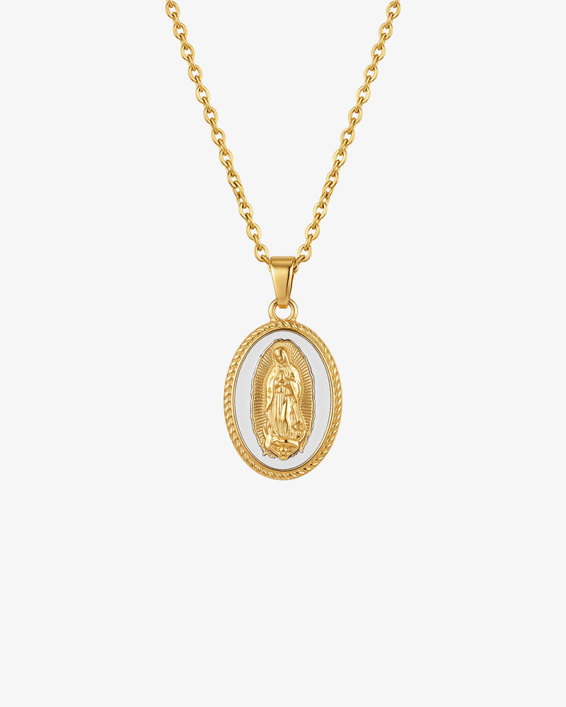 VIRGIN MARY GOLD NECKLACE