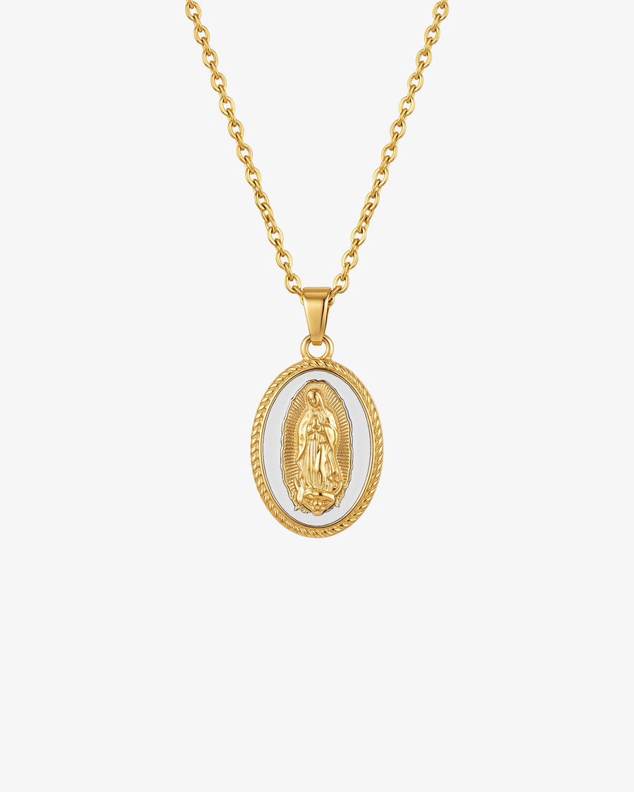 VIRGIN MARY GOLD NECKLACE
